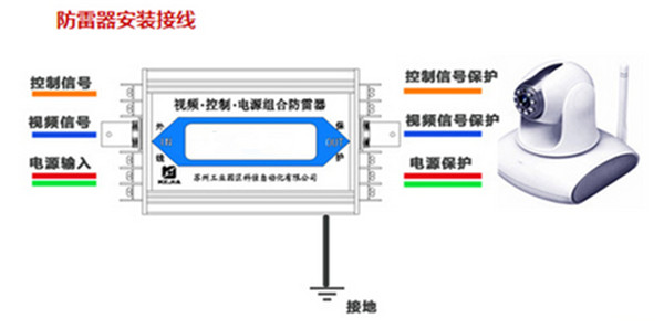 三合一防雷器接线图